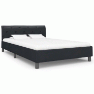 VidaXL Cadre de lit sans matelas noir similicuir 120x200 cm Modèle Vervélia - 284878
