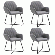 VidaXL Chaises à manger lot de 4 gris foncé tissu Modèle Jardin Prestige - 277096