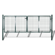 Vidaxl portail de clôture acier 306x175 cm vert 42981