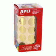 Apli 1770 gommettes rondes, diam. 20 mm, en rouleau, coloris or - bleu papier 8410782116325