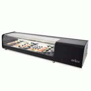 Arilex Vitrine réfrigérée pour sushis avec grilles et verre droit 6VTL VISION SUSHI - VIRESU6VTLVSUSHI