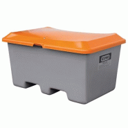 Bac à sel PFV PLUS3 400 litres avec passage de fourches - Pour sable, sel, granulats, absorbant - CEMO - 10571 Bac à sel PFV PLUS3 400 litres avec passage de fourches - Pour sable, sel, granulats, absorbant - CEMO - 10571