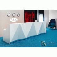 Banque d'accueil lumineuse Alpa - MDD - Blanc brillant