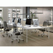 Bureau bench 4 personnes Hexa avec structure hexagonale en aluminium Bureau bench 4 personnes Hexa avec structure hexagonale en aluminium