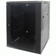Coffret réseau mural 19 pouces MHT145 avec porte en verre - hauteur 15U - double section - profondeur 550 mm - noir - Bravour® Coffret réseau mural 19 pouces MHT145 avec porte en verre - hauteur 15U - double section - profondeur 550 mm - noir - Bravour®