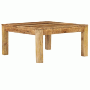 Décoshop26 - Table basse de salon design rustique 80 x 80 x 40 cm bois de manguier massif DEC037196 - Bois massif 3000263150099