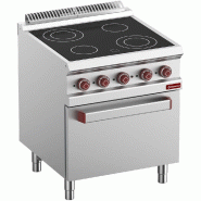 Diamond - Fourneau vitrocéramique 4 zones, four GN 2/1 et grill électrique - réf. E7/4VCF7-N - gris inox AKS-E7/4VCF7-N