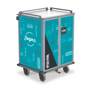 Chariot Distributeur de petit déjeuner - motorisation en option et grande capacité de stockage -  Servizio