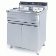 Friteuse industrielle sur meuble FE-15+15 avec cuves soudées 14+14 litres triphasée 400V 18000W en acier inoxydable | Sammic - 5130135