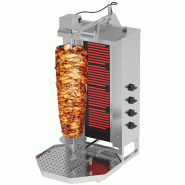 Grill Döner kebab électrique 4 brûleurs max 60 kg - moteur en haut