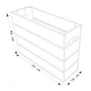 H4 - Caisse en bois Simply A Box - L18 x H40 x P54 cm - en bois brut ou 6 coloris de lasure_1