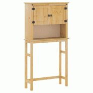 Helloshop26 - Armoire pour machine à laver salle de bain design rustique peu encombrant 85 x 29 x 165 cm en pin massif miel 02_0057606 - 3000240130298