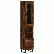 Helloshop26 - Buffet bahut commode armoire meuble de rangement organisateur cuisine salle de séjour salon haut 34,5 x 34 x 180 cm 02_0033288 - 300021_0