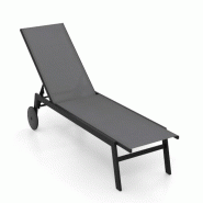 Helloshop26 - Chaise longue réglable pour jardin 190-150,5 x 59 x 33,5-99 cm confort optimal design moderne en métal gris 20_0017334 - 3000231808656