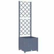 Helloshop26 - Jardinière bac lit surélevé plantes fleurs terrasse jardin avec treillis 40 x 40 x 136 cm PP gris 02_0038287 - 3000214162959 Helloshop26 - Jardinière bac lit surélevé plantes fleurs terrasse jardin avec treillis 40 x 40 x 136 cm PP gris 02_0038287 - 3000214162959