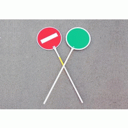 K10 - Signalisation mobile pour 2 personnes - Acier Galvanisé - Longueur 1m - Diamètre 320mm