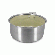 Menastyl - casserole aglae 18cm en acier inoxydable vert - 3256391056639