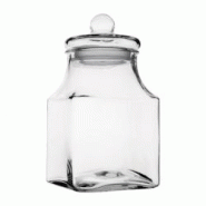 Olympia Bocal à biscuits carré en verre (L)155 x (P)155 x (H)255 mm - 3701188098304 Olympia Bocal à biscuits carré en verre (L)155 x (P)155 x (H)255 mm - 3701188098304