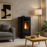 Poêle à granulés étanche Anita 11,6 kW Noir Sannover + Kit d’installation - noir acier 3760401213610 Poêle à granulés étanche Anita 11,6 kW Noir Sannover + Kit d’installation - noir acier 3760401213610