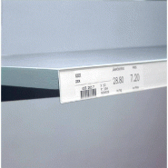 Porte étiquette adhésif blanc 1000x18mm - fixation durable et résistante