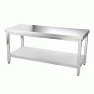 Table de travail en inox soubassement 1400 x 600 mm PREMIUM / GOLDINOX - inox 3701770804917 Table de travail en inox soubassement 1400 x 600 mm PREMIUM / GOLDINOX - inox 3701770804917