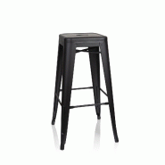 Tabouret vantaggio high brush noir mat HJH OFFICE - noir métal 645016