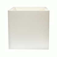 WellHome - Pot de fleurs modèle « Collection Cube Dan-i » 18L coloris blanc 30x30cm - blanc plastique WH13527