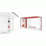 Abri bus smart city / structure en acier / bardage en verre sécurit / avec banquette / 437 x 174 cm_1