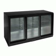 Arrière-bar trois portes coulissantes Série G noir 320L GL013 Polar
