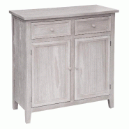 Atmosphera - Buffet 2 portes 80x34,5x85 cm en fibres de bois beige - beige JJ1026 Atmosphera - Buffet 2 portes 80x34,5x85 cm en fibres de bois beige - beige JJ1026
