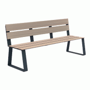 Banc bois ballade extrême - HPL chêne clair - Piétement et renforts en acier galvanisé poudré anti-UV - 1800 mm de large Banc bois ballade extrême - HPL chêne clair - Piétement et renforts en acier galvanisé poudré anti-UV - 1800 mm de large