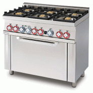 Cuisinière mixte à 6 feux avec four électrique multifonctions. Dimensions 100x60 h90 cm. Modèle CFM6-610GEM - 2241