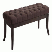 Décoshop26 - Banc design Chesterfield 100 cm avec coutures décoratives tissu marron piétement en bois foncé 10_0003681 - Bois massif 3000251710977 Décoshop26 - Banc design Chesterfield 100 cm avec coutures décoratives tissu marron piétement en bois foncé 10_0003681 - Bois massif 3000251710977