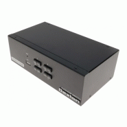 Dexlan kvm 4 ports double ecran hdmi 4k / usb 2.0 + câbles 61094