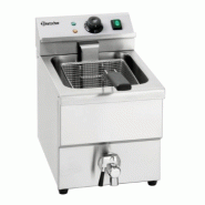 Friteuse électrique professionnelle avec vanne de vidange - 8L ou 2 x 8L - Acier inoxydable et thermostats réglables Friteuse électrique professionnelle avec vanne de vidange - 8L ou 2 x 8L - Acier inoxydable et thermostats réglables