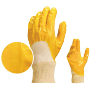 Gants nitrile léger - Taille 11 - Lot de 12 - Support jersey coton et dos aéré_0