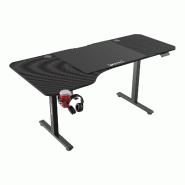 Helloshop26 - Bureau table poste de travail électrique à hauteur réglable assis debout plateau en forme de L 160 x 60 - 75 cm noir 03_0009081 - noi