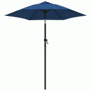 Helloshop26 - Parasol d'extérieur 200 x 211 cm aluminium bleu 02_0008147 - bleu aluminium 3000435947762