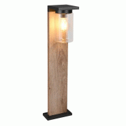 Potelet extérieur E27  fonte d'aluminium aspect bois - Trio - Ardila - beige 4017807603446