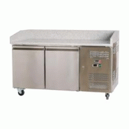 Romux® Table à Pizza Réfrigérée 2 Portes 150x80 cm avec Plan de Travail en Marbre et capacité 390 litres | Table Réfrigérée pour Pizzas - 843 Romux® Table à Pizza Réfrigérée 2 Portes 150x80 cm avec Plan de Travail en Marbre et capacité 390 litres | Table Réfrigérée pour Pizzas - 843
