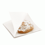 Sachet papier laminé blanc 2 côtés ouverts 12x12,2cm - par 100