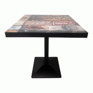 Table fixe 60x60cm plateau mélaminé modèle TABLE ARIZONA ROAD pied Iron Black Déstockage - TIGAONE - multicolore 3701680322129 Table fixe 60x60cm plateau mélaminé modèle TABLE ARIZONA ROAD pied Iron Black Déstockage - TIGAONE - multicolore 3701680322129