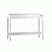 Table inox de Travail Centrale Premium avec Etagère - Profondeur 800 - 1000_0