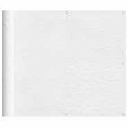 VidaXL Écran de balcon blanc 90x1000 cm 100% polyester oxford Modèle Soleil Gamma Prime - 4000097