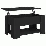 VidaXL Table basse noir 79x49x41 cm bois d'ingénierie Modèle Riviera Dining Moderne - 809711