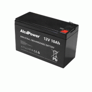 Alcapower Batterie rechargeable étanche AGM 12V 10 Ah - Idéale pour les alarmes, les onduleurs et les jouets - Connexion Faston T2 - noir 8055323213