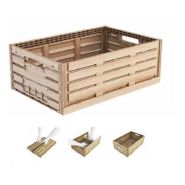 Bac pliable apparence bois - 40 x 30 et 60 x 40 cm - hauteur 16,3 à 21,3 cm