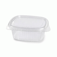 Barquette fraîcheur NOVABOX en RPET transparent 500 ml avec couvercle à charnière - Salade de fruits & snacking - Pack été 2 cartons - Lot de 900 Barquette fraîcheur NOVABOX en RPET transparent 500 ml avec couvercle à charnière - Salade de fruits & snacking - Pack été 2 cartons - Lot de 900