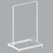 Cadre gondole double L120xP85xH180cm - avec roulettes - blanc - acier