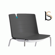 Chaise design Mork avec pied pyramidal - Mobel Linea. - Anthracite_1